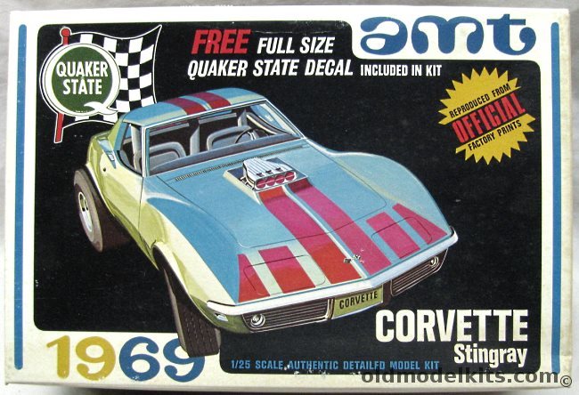 AMT 1/25 1969 Chevrolet Corvette Stingray - Stock / Drag / Custom/ Street Gasser / Road Racing, Y912-200 plastic model kit